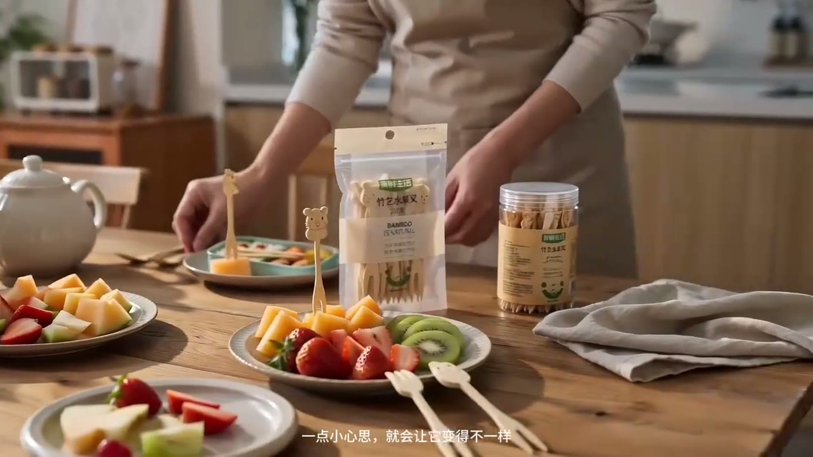 竹艺水果叉 产品短片